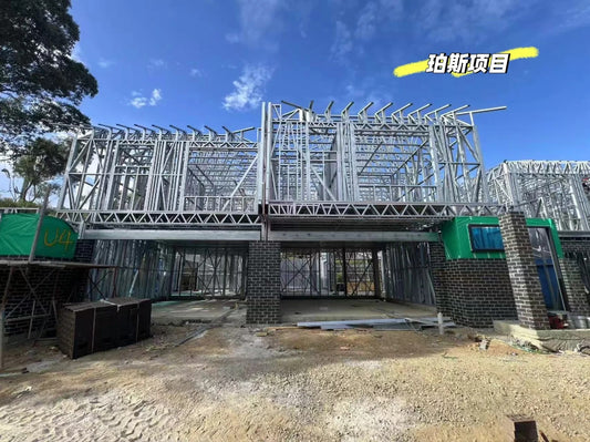 Rothnow Steel Structure Villa RNLV03, modern light steel building with customized design, showcasing sleek steel framework and spacious interior