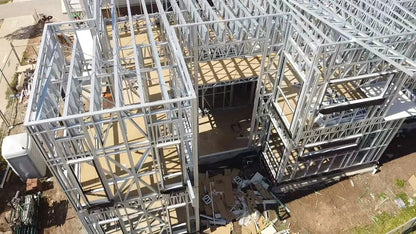 Rothnow Steel Structure Villa RNLV04, modern light steel building with customized size, showcasing architectural design and construction details.