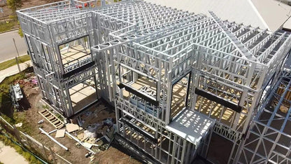 Rothnow Steel Structure Villa RNLV04, modern light steel building with sleek design and customized size, exterior view.