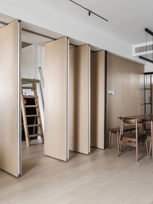 White Rothnow® movable meeting room partition with customizable size, designed for flexible office space division.