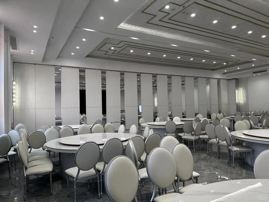 White Rothnow® movable hotel partition, customizable size, designed for flexible space division and privacy in commercial settings