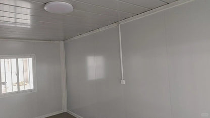 Black Rothnow Prefab House RNPH03 flat pack steel structure building with modern design, compact and easy to assemble.