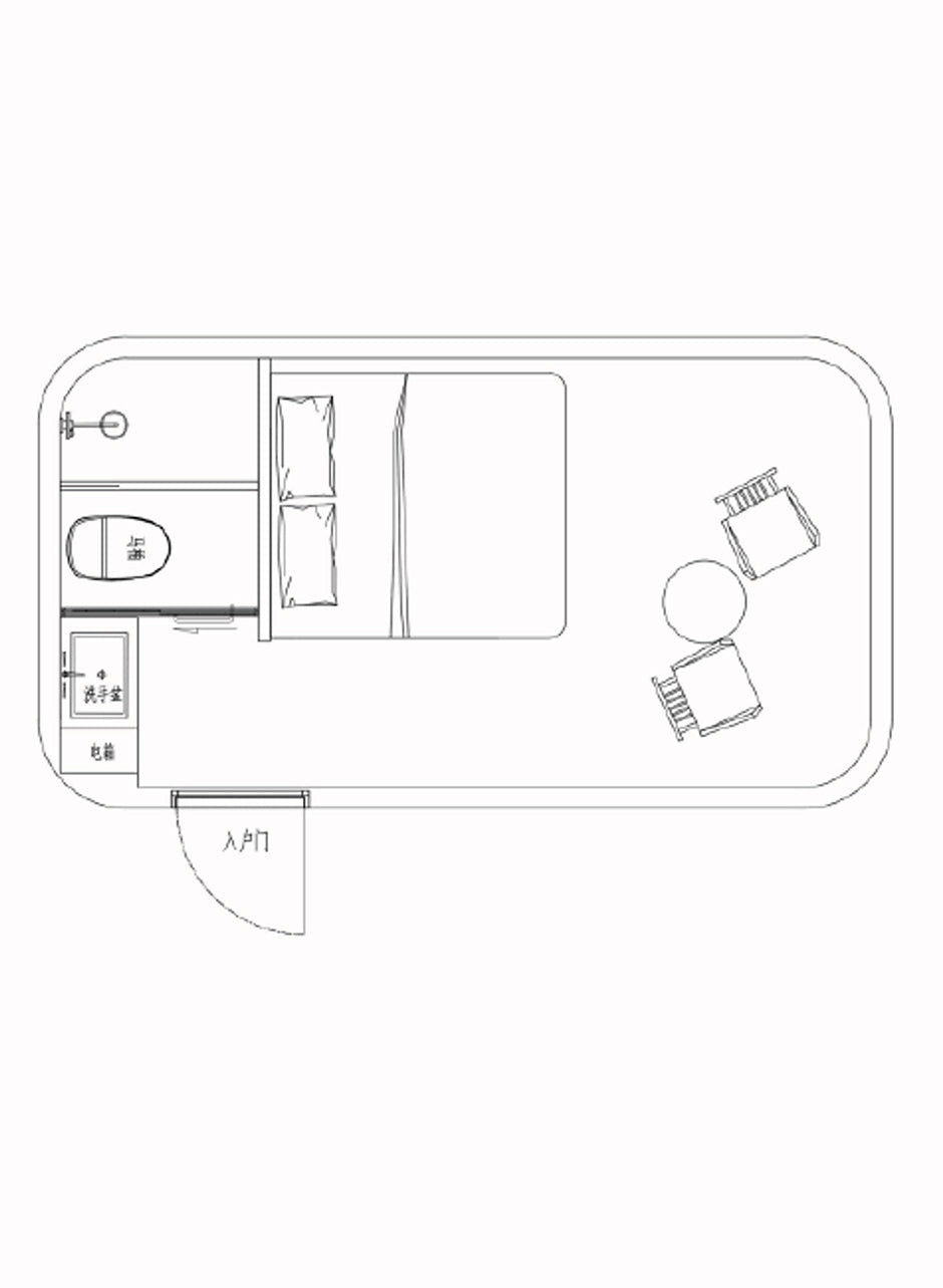Black Rothnow Space Capsule House made of steel structure, compact modern design with detailed exterior features.