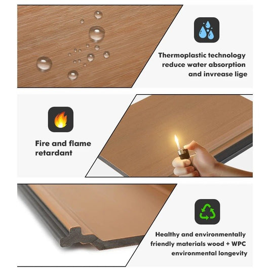 Rothnow® Wall Panel - RNWPC04 - WPC Wall Cladding - Flat Shape - Rothnow